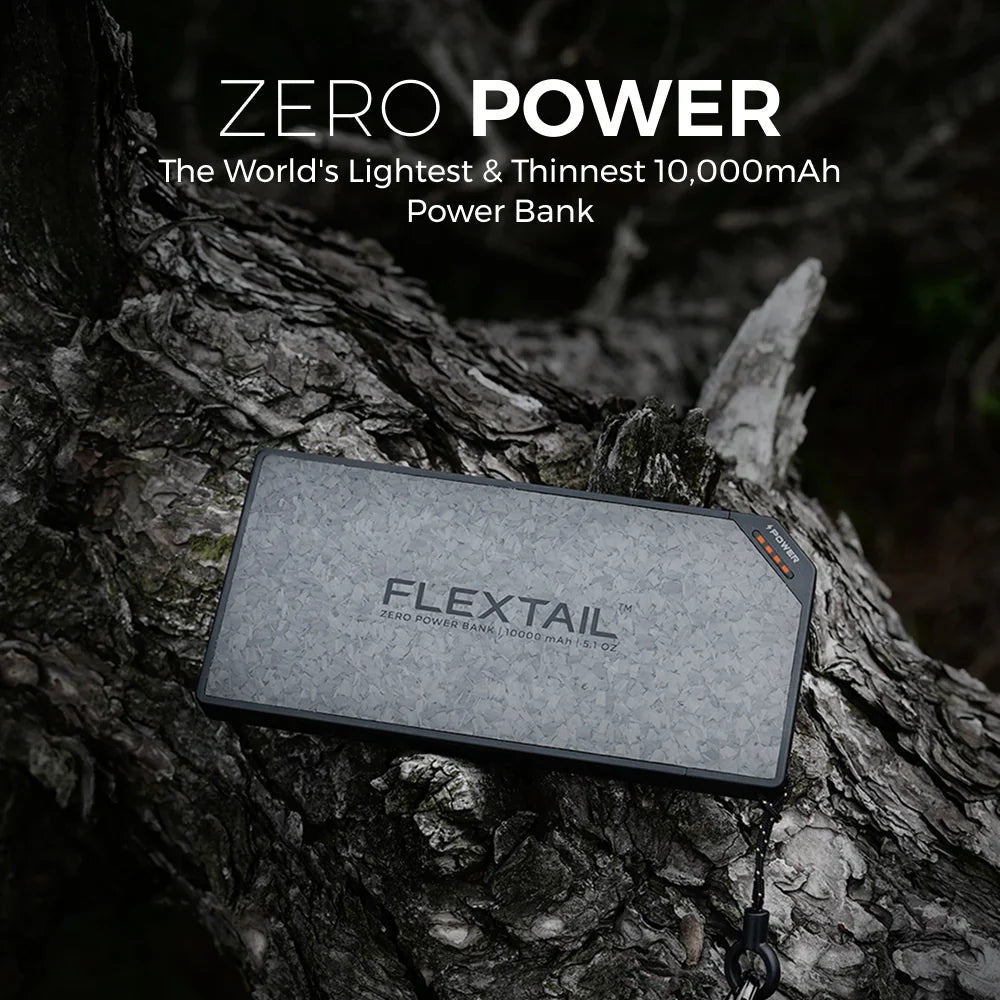 Flextail ZERO POWER 10,000C - The World's Lightest & Thinnest 10,000mAh Power Bank (145g, 22.5W)