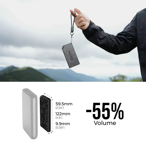 Flextail ZERO POWER 10,000C - The World's Lightest & Thinnest 10,000mAh Power Bank (145g, 22.5W)